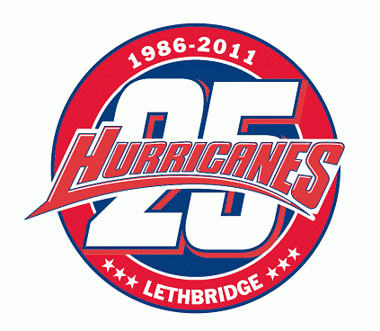 lethbridge hurricanes 2010 anniversary logo iron on transfers for T-shirts